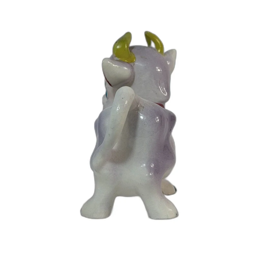 VTG Anthropomorphic Dairy Cow Planter Bell Made in Japan Farmhouse